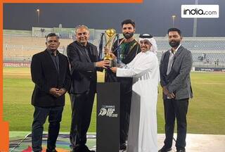 Watch: Mohsin Naqvi's reaction as he presents the Asia Cup Rising Stars Trophy to Pakistan Shaheens, video goes viral