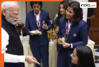 WATCH: PM Narendra Modi serves food to injured Pratika Rawal, video goes viral
