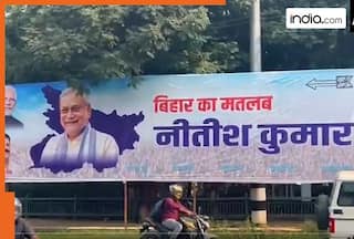With BJP taking a lead over ally JDU, hoardings in Bihar with Nitish Kumar as CM surface, 'Bihar ka matlab...'