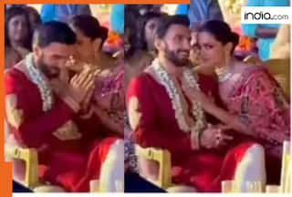 Ranveer Singh & Deepika Padukone light up Goa wedding as they twin in red, fans call them ‘Couple Goals’