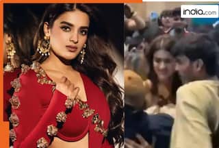 Actress Nidhhi Agerwal mobbed at Hyderabad mall at the Raja Saab song launch, singer Chinmayi reacts strongly: 'Men behaving worse than...'