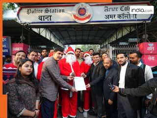 सांता क्लॉज के साथ पुलिस स्टेशन पहुंचे सौरभ भारद्वाज, ईसाई महिलाओं-बच्चों से बदसलूकी के खिलाफ दी शिकायत