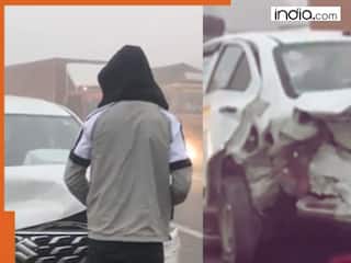 कुहासे के चलते भीषण हादसा, दिल्ली- सोनीपत रोड पर आपस में भिड़ी गाड़ियां- देखें घटना की Video