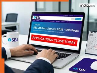 SBI SO Recruitment 2025: Applications for 996 posts closing today - Apply now at sbi.co.in