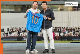 GOAT meets GOAT: Sachin Tendulkar gifts Lionel Messi with his jersey as Argentine star presents World Cup ball, video goes viral