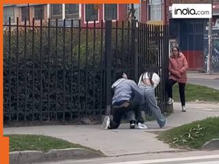 Couple Ka Video: प्रेमिका ने ब्रेकअप किया तो पैर पर लटक गया प्रेमी, कैमरे में कैद हुआ गजब का नजारा | देखें वीडियो