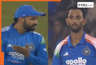 Rohit Sharma loses COOL, gives lecture to Prasidh Krishna and Harshit Rana after...