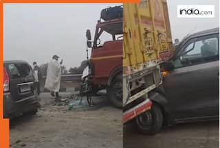 WATCH: Vehicle pile-up, collide in Greater Noida as NCR fog intensifies