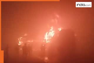 Dramatic VISUALS: Several Buses catch fire on Delhi-Agra Expressway, Casualties feared
