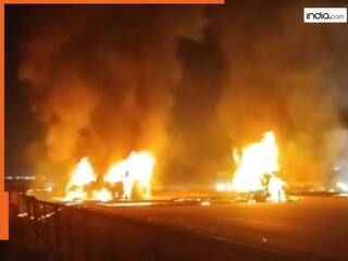 कर्नाटक में भयानक सड़क हादसा, बस-ट्रक की टक्कर के बाद लगी आग, 12 यात्री जिंदा जले
