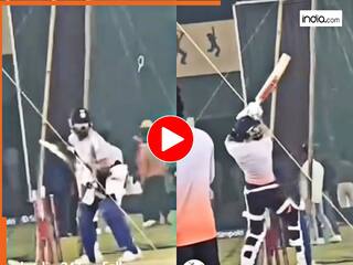 VIDEO: अभ्यास में कोहली ने लगा दी छक्कों की झड़ी, आसमानी शॉट देख हिल गए खिलाड़ी | देखिए