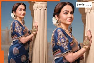 Nita Ambani’s peacock-blue Banarasi look steals the spotlight at Swadesh launch; Manish Malhotra reveals craft secrets