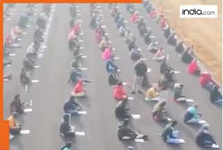 WATCH: Over 8000 candidates appear for 187 posts in..., made to sit on ground at...; Video goes viral