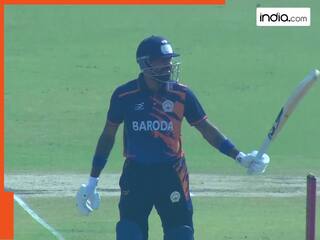 विजय हजारे ट्रॉफी में हार्दिक पांड्या ने किया हक्का-बक्का, 31 गेंदों में ठोके 75 रन, 9 बार गेंद मैदान से बाहर