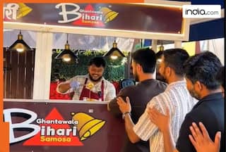 Bihari Babu's swag in London goes viral; His samosa stall draws long queues: Watch Viral Video