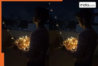 'Diwali and Makar Sankranti collaboration': Man flies kite with glowing fairy lights, video goes viral