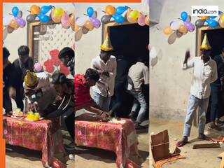 Birthday Ka Video: केक कटने से पहले ही सब लूटकर खा गए मेहमान, बर्थडे बॉय के हाथ में रह गया सिर्फ चाकू | देखें वीडियो