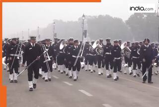 Republic Day parade rehearsal at Kartavya Path in full swing amid Delhi's foggy weather; WATCH viral video