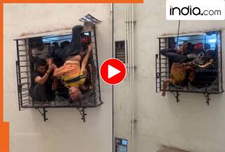 सीधा मौत के मुंह से वापसी! 10वीं मंजिल से गिरकर हवा में लटका शख्स, फिर ऐसे बची जान..देखे VIDEO