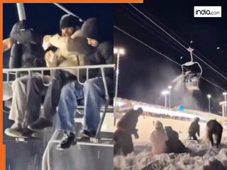Funny Video: टूरिस्ट के हत्थे चढ़ गए केबल कार में फंसे 3 दोस्त, फिर तो बरसा दिए बर्फ के गोले | देखें वीडियो