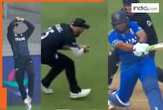 WATCH: Mark Chapman and Daryl Mitchell execute a spectacular boundary catch to send UAE's Alishan Sharafu back