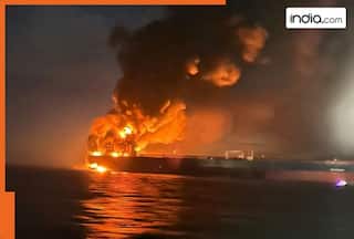 Ukraine's drone attack causes big damage to Russian oil storage tank