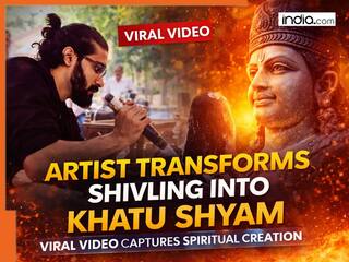 Viral video shows artist transforming Mahadev shivling into grand Khatu Shyam idol, devotional craftsmanship leaves internet emotional