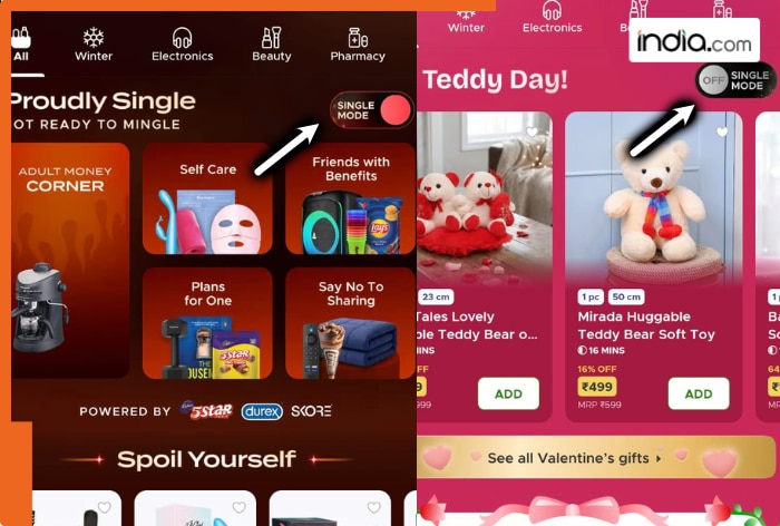 ‘Blinkit roasted me’: App’s ‘Single-mode’ toggle makes internet crazy during Valentine’s week