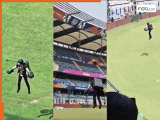 Flying Man Ka Video: वानखेड़े स्टेडियम में दिखा 'फ्लाइंग मैन', पक्षी की तरह उड़कर मार आया स्टेडियम के चक्कर | देखें वीडियो