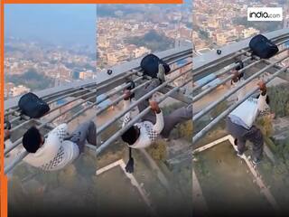 Stunt Ka Video: 282 फीट ऊंचे टावर पर स्टंट करने लगा शख्स, तभी जो दिखा यकीन नहीं होगा | Viral हुआ ये Video