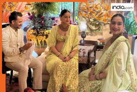 A glimpse inside Sonam Kapoor’s pastel-soaked Godh Bharai filled with Bollywood hugs - See pics