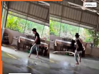 Snake Viral Video: परिवार के लिए 10 फीट लंबे सांप से भिड़ गया शख्स, सीन देखकर रोंगटे खड़े हो जाएंगे | देखें वीडियो