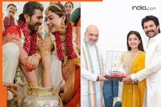 After the Virosh wedding, pictures of Vijay Deverakonda and Rashmika Mandanna inviting Amit Shah to their nuptials go viral
