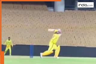 WATCH: MS Dhoni lights up CSK nets with towering six, bowler under fire as video get viral