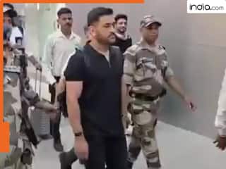 WATCH: MS Dhoni arrives in Ahmedabad for much-awaited T20 World Cup 2026 final between India and New Zealand