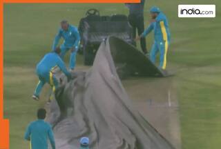 WATCH: Rain Disrupts Islamabad United vs Peshawar Zalmi clash in Lahore, match delayed