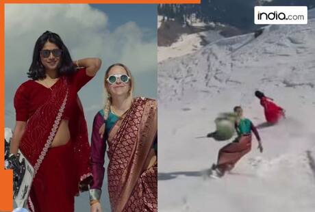 'This is Art': Viral Video of women snowboarding in traditional sarees in Gulmarg stuns the Internet