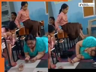 UP School Shock: Headmistress seen getting ‘Massage’ from students inside classroom, Viral video sparks outrage