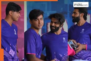 WATCH: Rajasthan Royals rising star Vaibhav Suryavanshi meets Ravindra Jadeja at IPL 2026 training camp