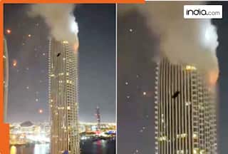 Dubai Creek Harbour Strike: Drone hits residential tower, sparking massive fire, evacuations amid Iran war – New VIDEO
