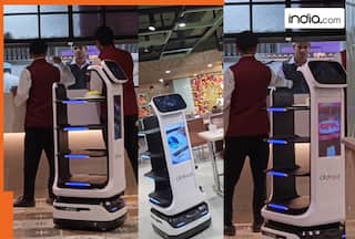 Gurgaon restaurant uses robot to serve food on tables, internet fumes, ‘AI again’ | Watch viral video