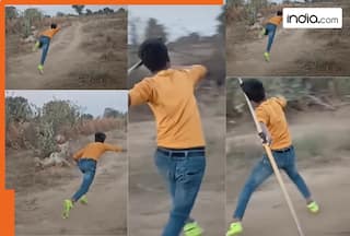 Bihar boy's raw javelin talent stuns internet users as they ask, 'Who is he?' | Watch viral video