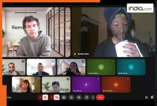 Gen-Z employee joins meeting with face mask, towel, tumbler; CEO asks, 'Which mask is it?' | Watch viral videos