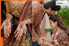 Rashmika Mandanna's mehendi design includes Swastik, Om, Lord Shiv, moon - See latest pics from Virosh's Pradhanam and Mehendi ceremony
