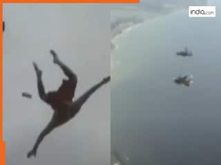 Stunt Ka Video: दोस्तों के भरोसे बिना पैराशूट के ही कूद गया बंदा, फिर जो हो गया कल्पना भी नहीं कर सकते | देखें वीडियो