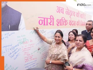 CM Rekha Gupta joins signature campaign at Delhi University to boost ‘Nari Shakti Vandan Adhiniyam’ awareness