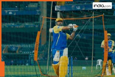 WATCH: MS Dhoni gets match-ready at Wankhede ahead of IPL 2026 Mumbai Indians face-off