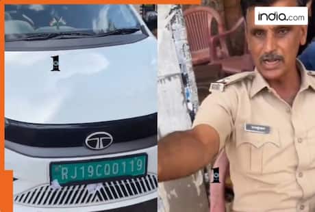 Bizarre! Policeman issues heavy fine to Electric Car owner for not having PUC Certificate: Watch Viral Video