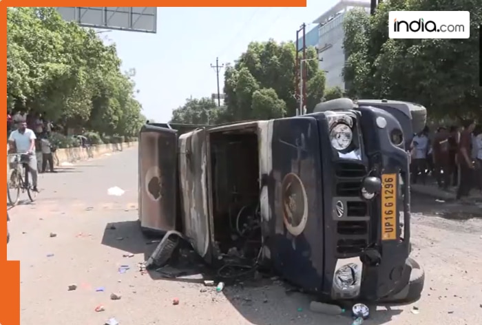 Noida protest traffic Highlights: Protest turns violent, roads blocked at Chilla Border, Sector 62, DND Flyover, situation tense in Sector 84