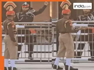 वाघा बॉर्डर पर BSF जवान ने पाकिस्तानी सैनिक के सामने किया कुछ ऐसा, सोशल मीडिया पर Video हो गया Viral